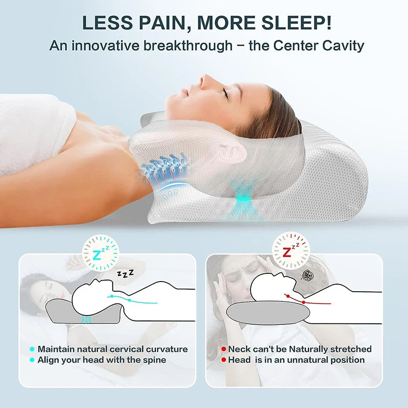 2-in-1 Cervical Pillow – Orthopedic Comfort & Ergonomic Support