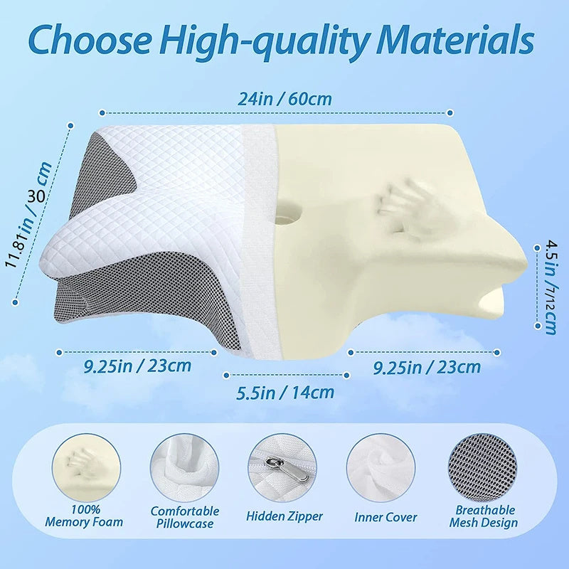 2-in-1 Cervical Pillow – Orthopedic Comfort & Ergonomic Support