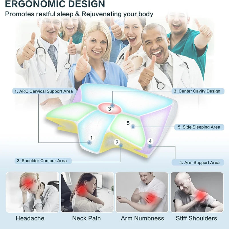 2-in-1 Cervical Pillow – Orthopedic Comfort & Ergonomic Support